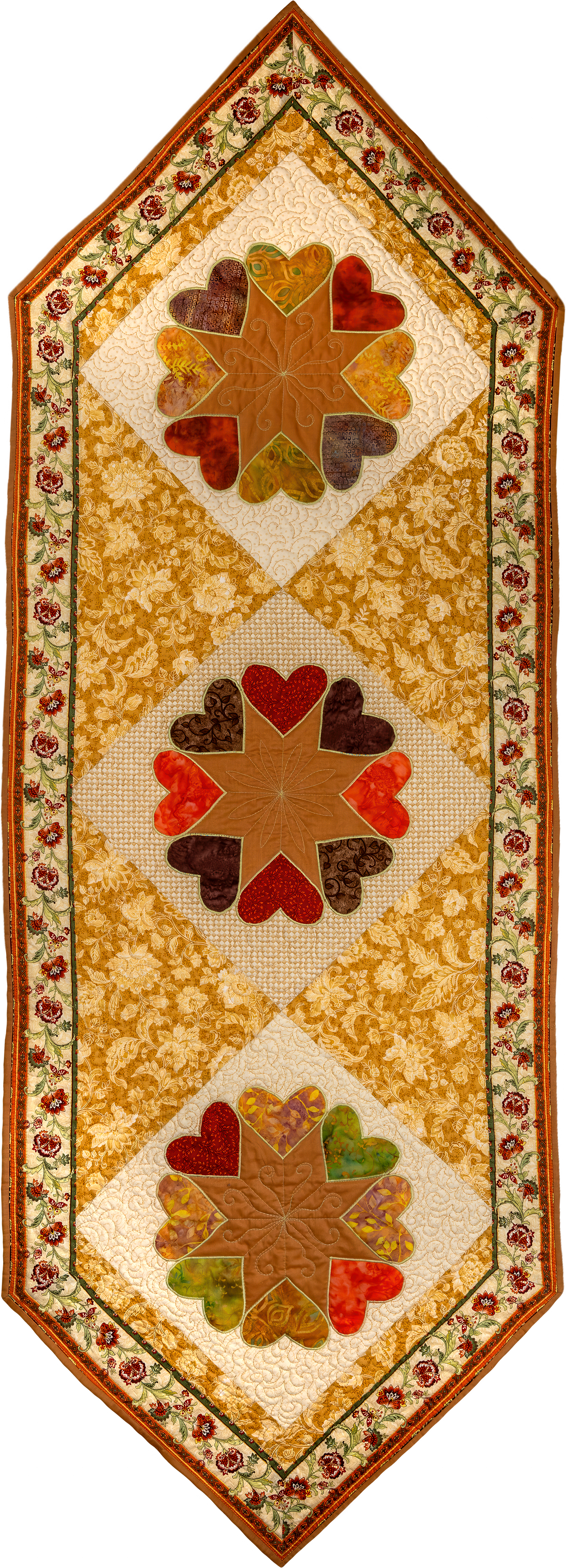 Star of Hearts Runner Pattern