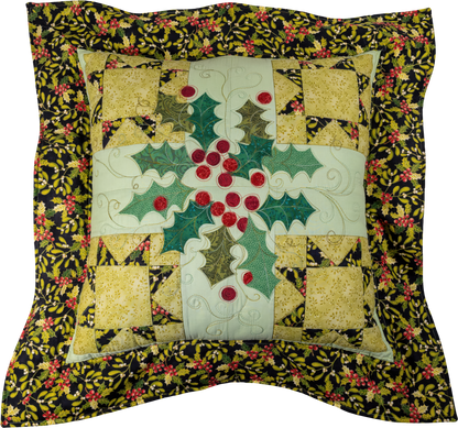 Holly Star Euro Pillow Cover Pattern