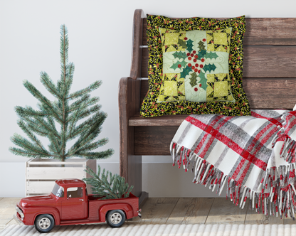 Holly Star Euro Pillow Cover Pattern