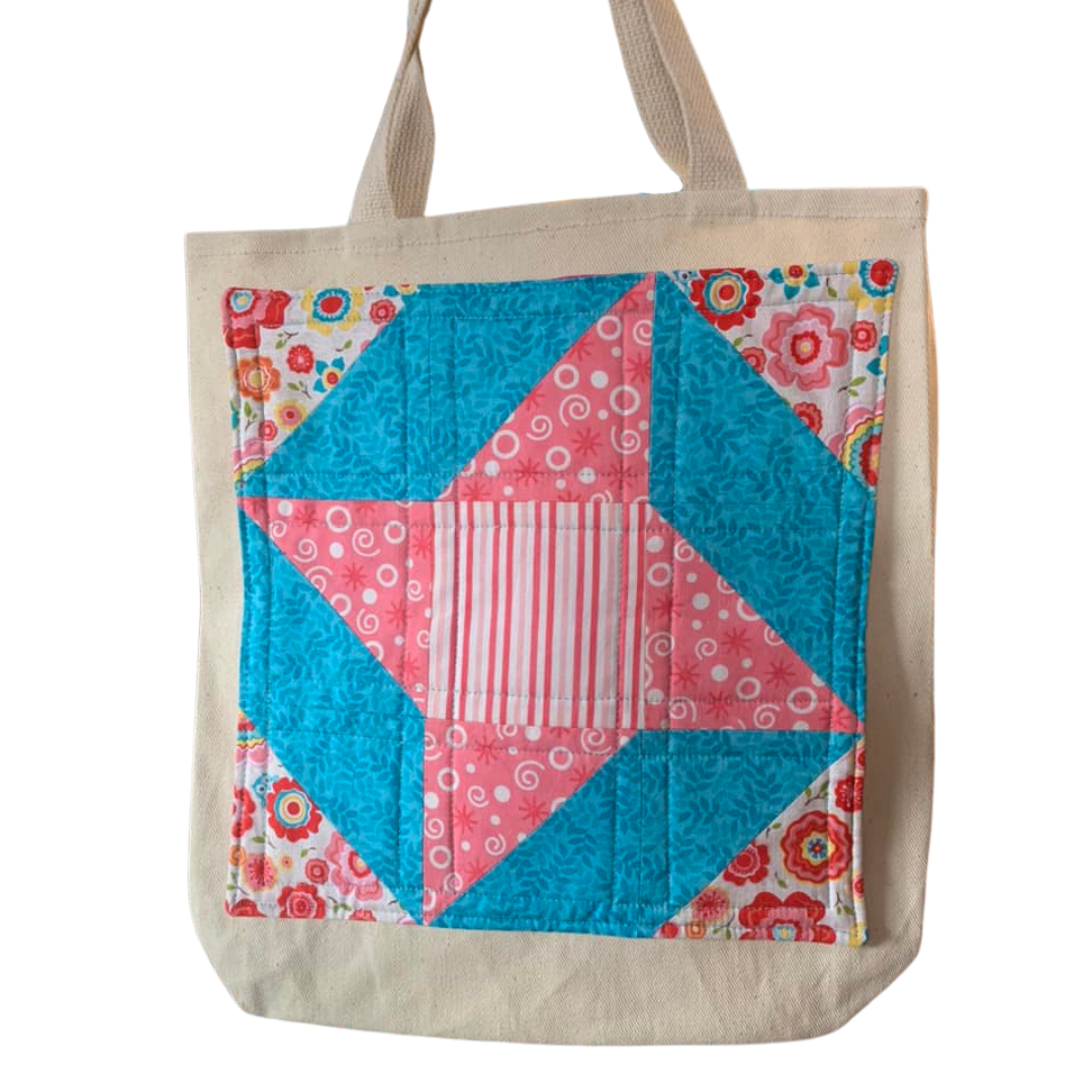 Quilted Block Tote Bag
