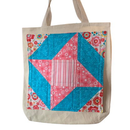 Quilted Block Tote Bag