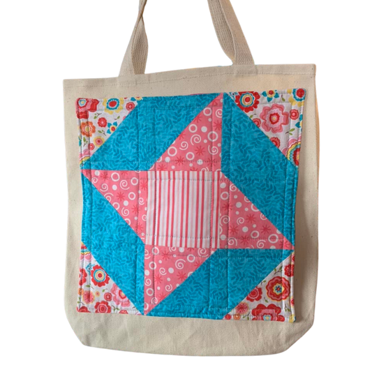 Quilted Block Tote Bag